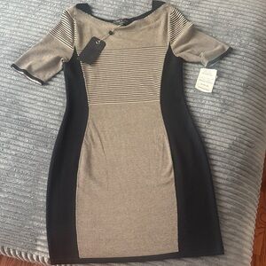 NWT Rag & Bone Black and Beige Mini Dress M